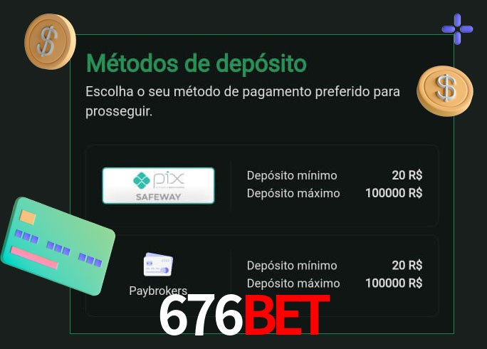 O cassino 676BET oferece uma grande variedade de métodos de pagamento